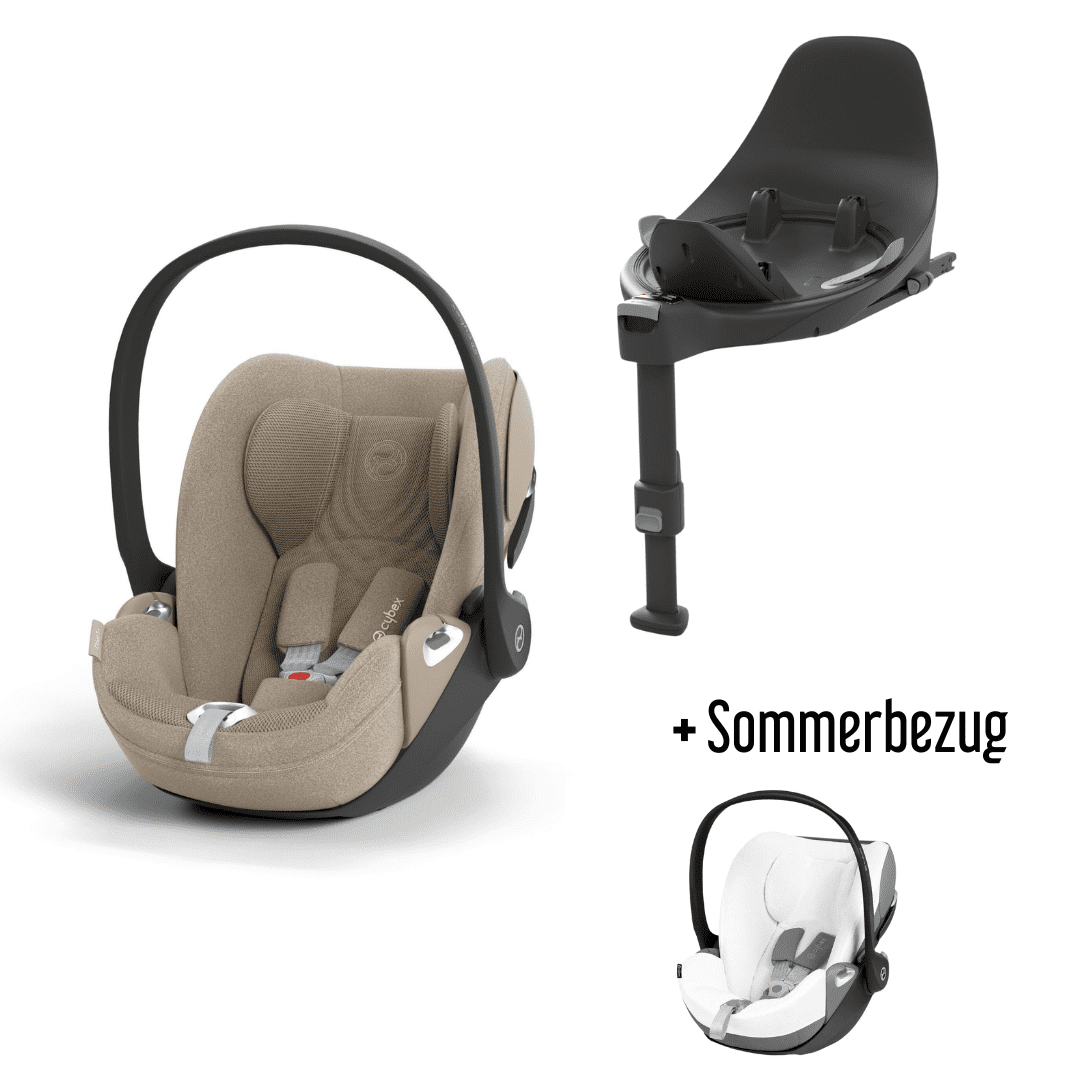 CYBEX Cloud T i-Size Plus beige Babyschale inkl. Base T + Sommerbezug  – CYBEX Cloud T i-Size Plus beige Babyschale inkl. Base T + Sommerbezug bei babybrands.de kaufen ✓ sicher, einfach & bequem online bestellen ✓